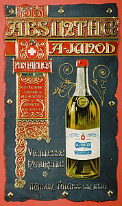 10460346
&copy; David Nathan-Maister
Advertisement for Absinthe Junod, c 1900.