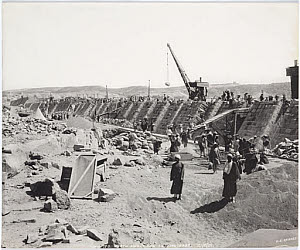 10417954
&copy; Science Museum Pictorial
�North side of dam looking east�, Aswan, Egypt, February 1901.