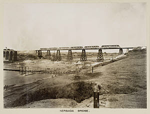 10446166
&copy; National Railway Museum
The new Nerbada Bridge, India, c 1929.