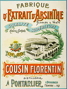 10460366
&copy; David Nathan-Maister
Cousin Florentin absinthe, c 1900.