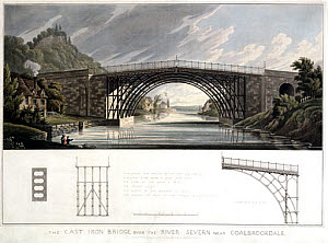 10322967
&copy; Science Museum Pictorial
�The Cast Iron Bridge over the River Severn near Coalbrookdale�, 1823.