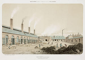 10438475
&copy; Science Museum Library
Zinc foundry, Neutral Moresnet, 1855.
