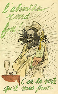 10460375
&copy; David Nathan-Maister
�L'absinthe rend fou!�, 1900.