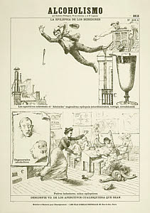 10460476
&copy; David Nathan-Maister
�Alcoholismo� - Spanish anti-absinthe poster, c 1900.