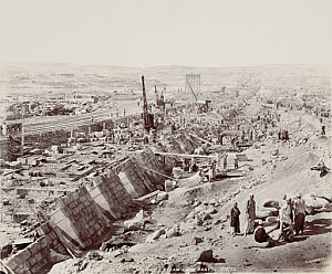 10417977
&copy; Science Museum Pictorial
�Dam from east�, Aswan, Egypt, December 1900.