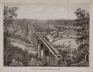 10417978
&copy; Science Museum Pictorial
�View of the High Bridge, New York�, United States, 1861.