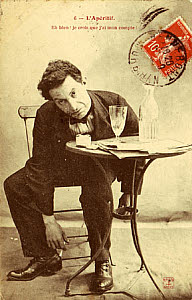 10460381
&copy; David Nathan-Maister
�L'Aperitif� postcard no 6, 1900.