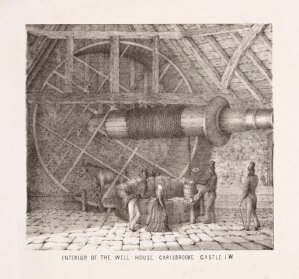 10417984
&copy; Science Museum Pictorial
�Interior of the Well House, Carisbrooke Castle, Isle of Wight�, c 1850s.