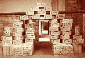 10462784
&copy; David Nathan-Maister
Crates of absinthe ready for export, 1899.