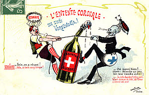 10460385
&copy; David Nathan-Maister
�L'Entente Cordiale� - Swiss absinthe prohibition, 1908.