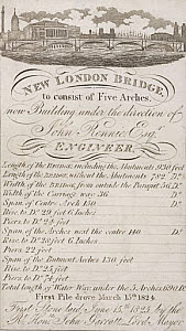 10418187
&copy; Science Museum Pictorial
�New London Bridge, to consist of Five Arches�, London, 1825.