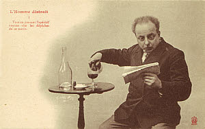 10460387
&copy; David Nathan-Maister
�L'Homme Distrait� postcard no 1, 1900.