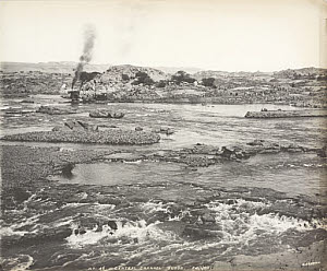 10417988
&copy; Science Museum Pictorial
�Central channel sudds�, Aswan, Egypt, January 1900.