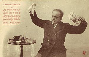 10460392
&copy; David Nathan-Maister
�L'Homme Distrait� postcard no 6, 1900.