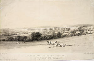 10419793
&copy; Science Museum Pictorial
�View of the Ouse Viaduct', London & Brighton Railway, c 1841.