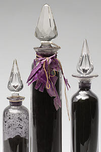 10461593
&copy; Science Museum
Bottles containing mauveine salts, c 1863-1864.