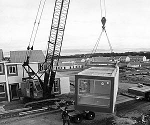 10465493
&copy; Manchester Daily Express
�Plus� house under construction at Smithton, Inverness, September 1975.