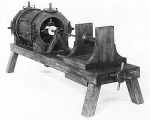 10274394
&copy; Science Museum
Model of a boring machine from a design by Leonardo da Vinci.