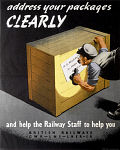 10175002
&copy; NRM - Pictorial Collection
�Address Your Packages Clearly�, GWR/LMS/LNER/SR poster, 1940s.