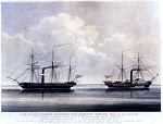 10316804
&copy; Science Museum Pictorial
HM screw sloop 'Rattler' and HM paddle sloop 'Alecto', 1845.