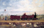 10283528
&copy; NRM - Pictorial Collection
'Dane' London & South Western Railway locomotive no 126, c 1850s.