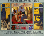 10171259
&copy; NRM - Pictorial Collection
'Brugge: The Artist�s Paradise', Belgian State Railway poster, 1911.