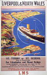 10171905
&copy; NRM - Pictorial Collection
�Liverpool & North Wales', LMS poster, 1923-1947.