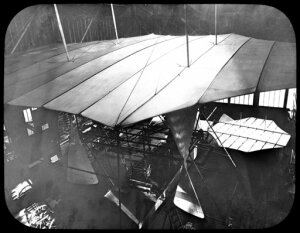 10423906
&copy; Science Museum
Looking down on Maxim's partially assembled flying machine, 1894.
