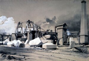 10300809
&copy; NRM - Pictorial Collection
Ventilating shaft and winding engine, Kilsby Tunnel, 18 July 1837.