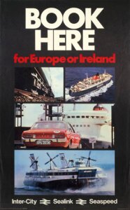 10314009
&copy; NRM - Pictorial Collection
'Book Here for Europe or Ireland', BR poster, c 1970s.