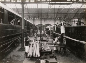 10451612
&copy; National Railway Museum
Doncaster carriage works, South Yorkshire, c 1916.