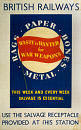 10172115
'Waste is Wanted for War Weapons�, GWR/LMS/LNER/SR poster, 1939-1945.