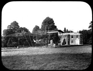 10423916
&copy; Science Museum
Maxim's flying machine, part assembled, Baldwin's Park, Kent, 1893-1894.