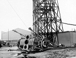 10437323
�Flying Bedstead� after its accident, Hucknall, Nottinghamshire, 1957.