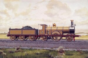 10301024
&copy; NRM - Pictorial Collection
'Stephenson', 2-2-2 steam locomotive no 329, 1891.