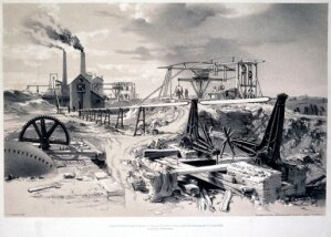 10302326
&copy; NRM - Pictorial Collection
'Pumps, Ventilating Shaft, Kilsby Tunnel', Northamptonshire, 15 July 1837.