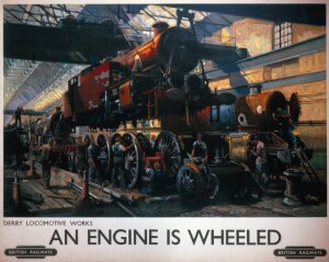 10173528
&copy; NRM - Cuneo Fine Arts
'An Engine is Wheeled�, BR poster, 1950s.