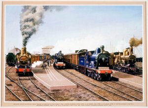 10301730
&copy; NRM - Pictorial Collection
Belgian State Railways boat trains at Ostend, Belgium, early 1900s.