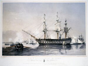 10314933
&copy; Science Museum Pictorial
'HMS �Agamemnon', 91 guns�, 1853.