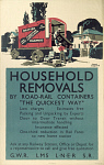10170834
&copy; NRM - Pictorial Collection
�Household Removals', GWR/LMS/LNER/SR poster, 1923-1947.