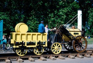 10250638
&copy; Science Museum
Stephenson's 'Rocket', 1829.