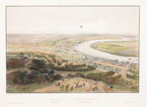 10411042
�Greenwich in Balloon�, 1846.