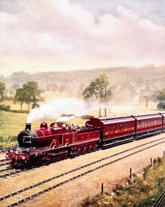 10296343
&copy;
Midland Railway express train, c 1903.