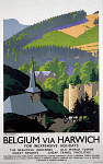 10170844
&copy; NRM - Pictorial Collection
'Belgium via Harwich/Ardennes', LNER poster, 1923-1947.