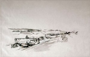 10300744
&copy; NRM - Pictorial Collection
Blisworth Cutting from above, Northamptonshire, September 1838.