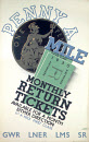 10170848
&copy; NRM - Pictorial Collection
�Penny a Mile', LNER/LMS/GWR/SR poster, 1935.