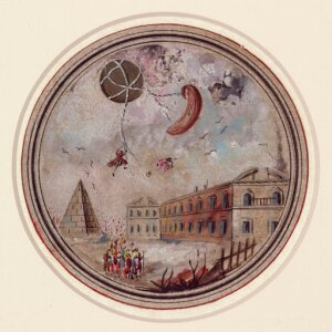 10410850
&copy; Science Museum Pictorial
An early ballooning disaster, c 1785.