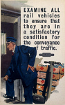 10171453
&copy; NRM - Pictorial Collection
'Examine all Rail Vehicles', BR poster, c 1950.