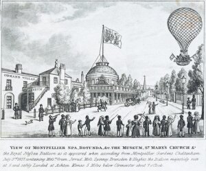 10197853
The �Nassau� balloon ascending at Montpellier Spa, 3 July 1837.