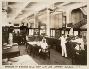 10446154
&copy; National Railway Museum
Booking hall, Victoria Terminus, Bombay, India, c 1930.